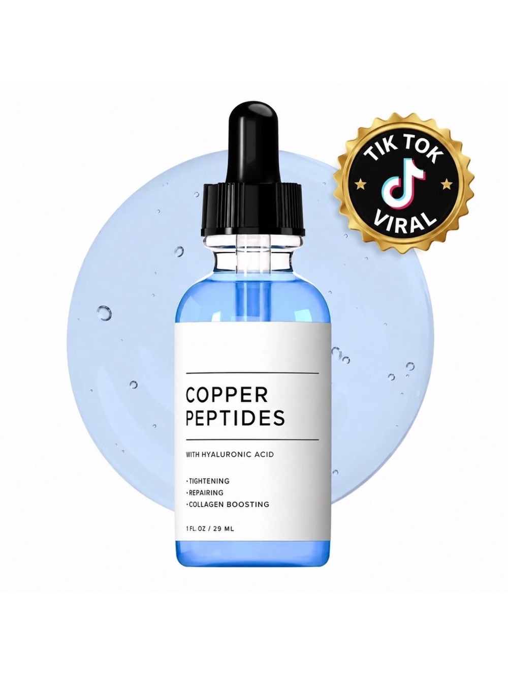Copper Peptides Serum with Hyaluronic Acid - Blue